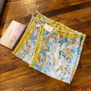 Johnny Was Silk Vintage Floral Scarf